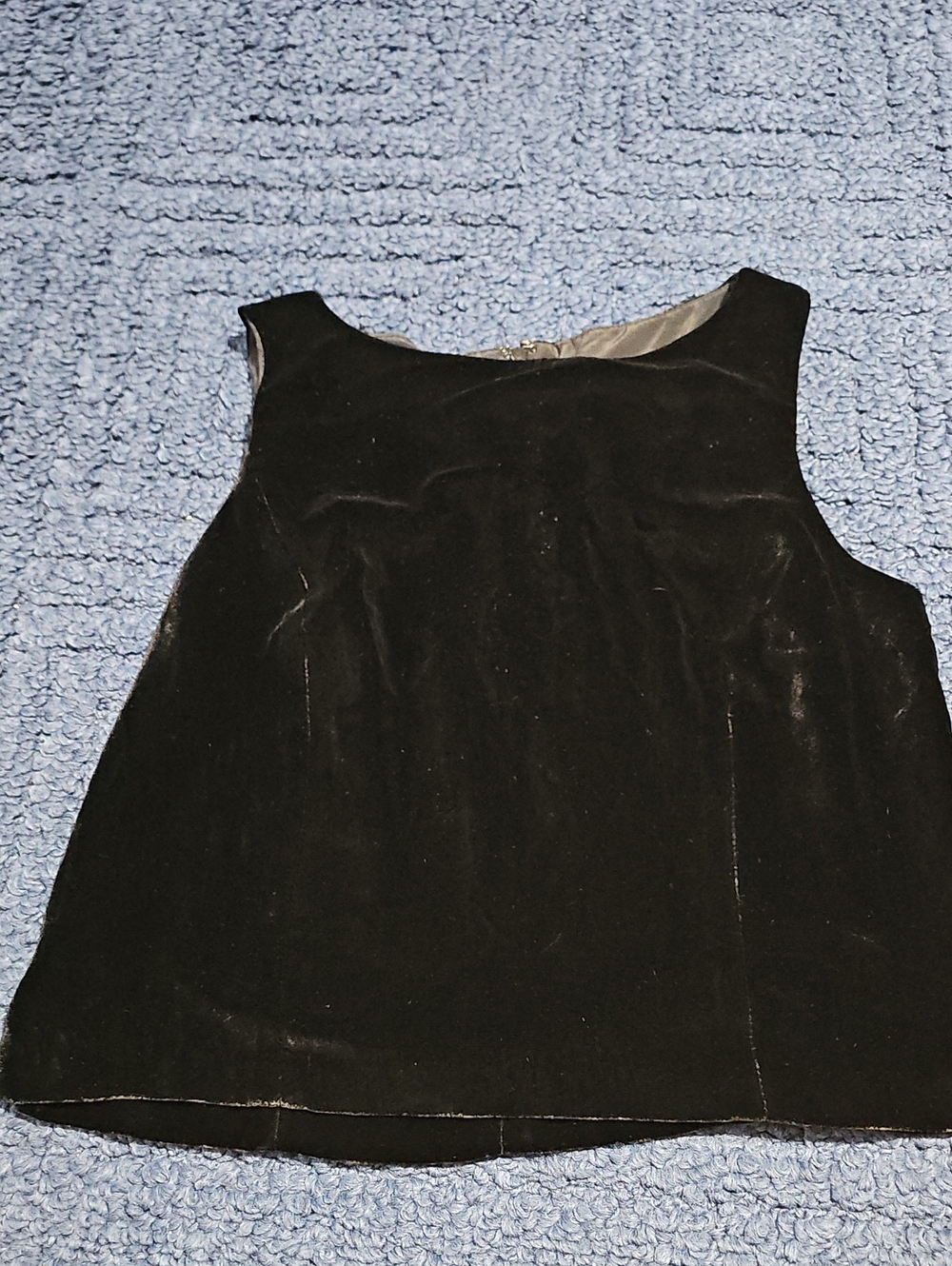 The Limited Black Velvet Sleeveless Tank Top